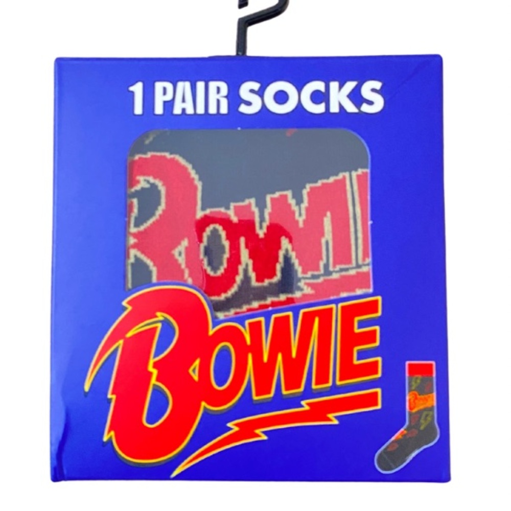 David Bowie Gift Box Crew Socks 80’s Style Nostalgic Whimsy Unisex Size 7-12